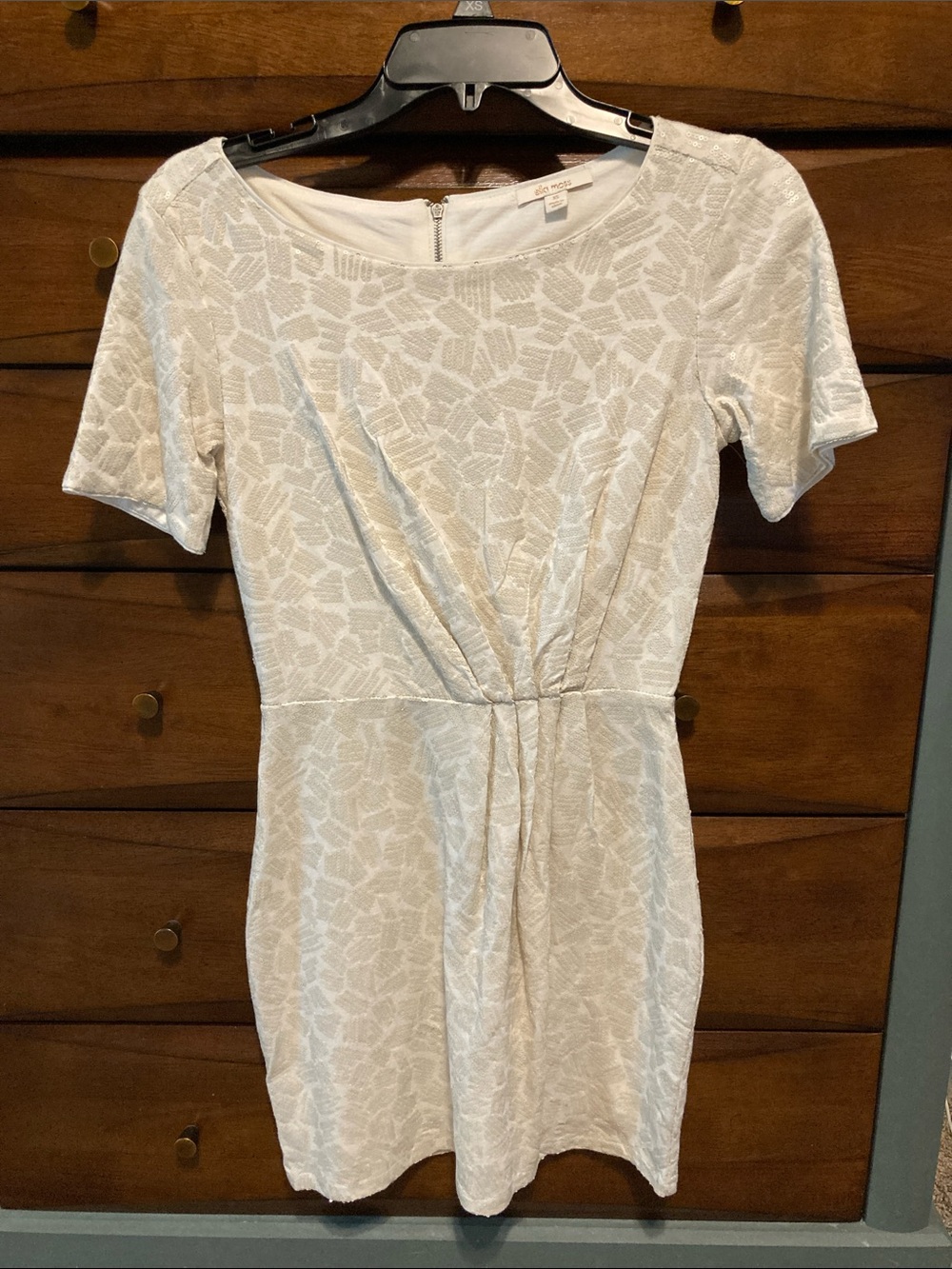 Ella Moss Cream Sequin Mini Dress